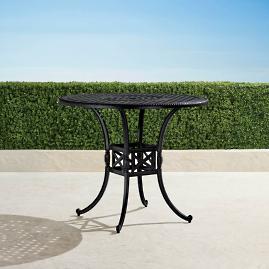 Carlisle Round Cast-top Bar Table in Onyx Finish