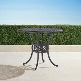 Carlisle Round Cast-top Bar Table in Slate Finish