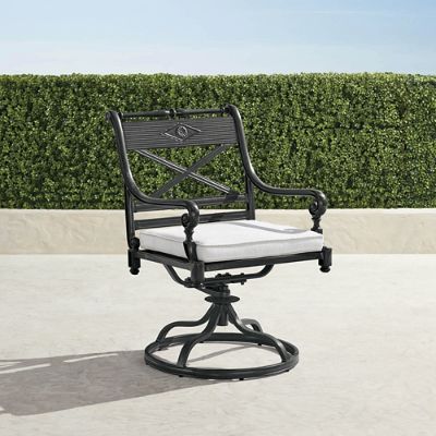 Carlisle Swivel Dining Arm Chair in Onyx, Set