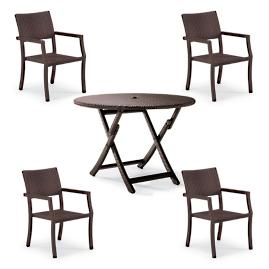 Cafe 5-pc. Square Back Chairs and Table Set