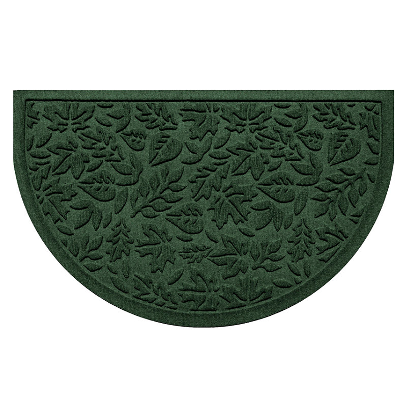 Water and Dirt Shield  Fall Day Half-Round Door Mat