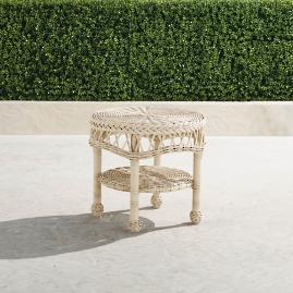 Hampton Side Table in Ivory Finish