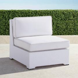 Palermo Center Chairs with Cushions in White Finish,