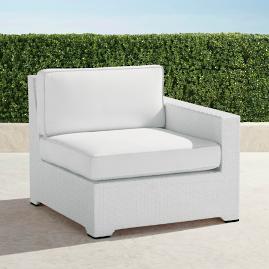 Palermo Right-facing Chair with Cushions in White Finish