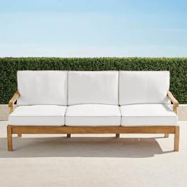 Cassara Sofa with Cushions in Natural Finish