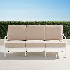 Grayson Sofa with Cushions in White Finish