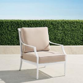 Grayson Lounge Chair with Cushions in White Finish
