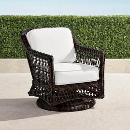 Hampton Swivel Lounge Chair in Black Walnut Finish