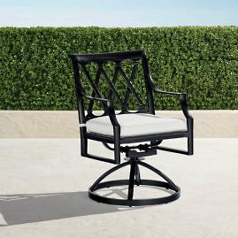 Grayson Swivel Dining Chairs in Black Finish, Set
