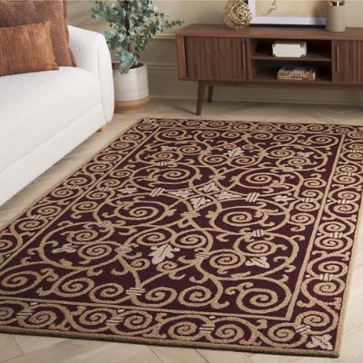Fleur de Lis Wool Area Rug | Frontgate