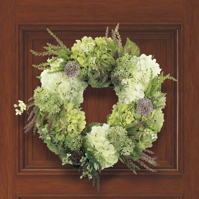 Hydrangea, Cedar and Cherry Blossom Wreath