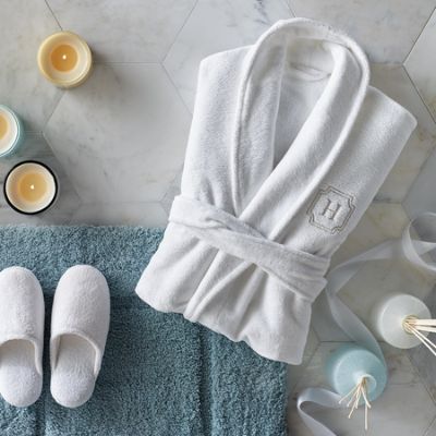 slippers and dressing gown set