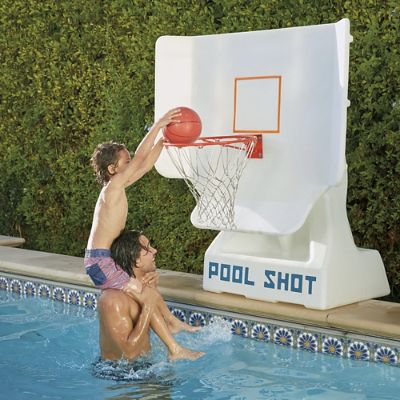 swimming pool floating basketball hoop