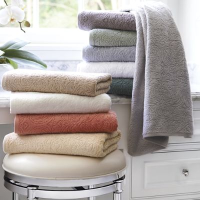 Alessandra Tonal Sculpted Bath Towels | Frontgate