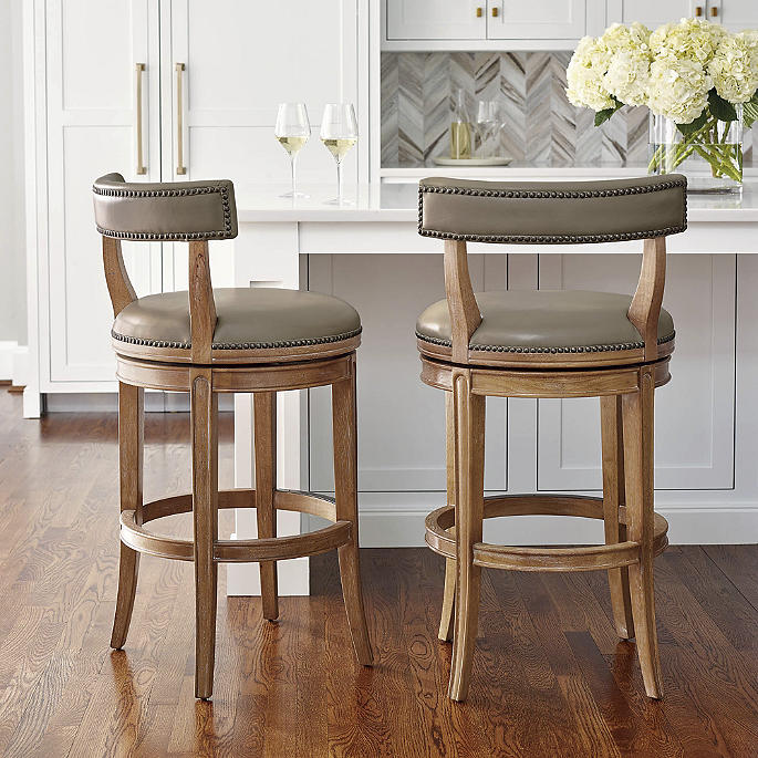 Henning Low Back Bar and Counter Stools | Frontgate
