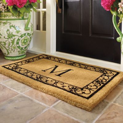 Wayland Monogrammed Coco Mat Frontgate